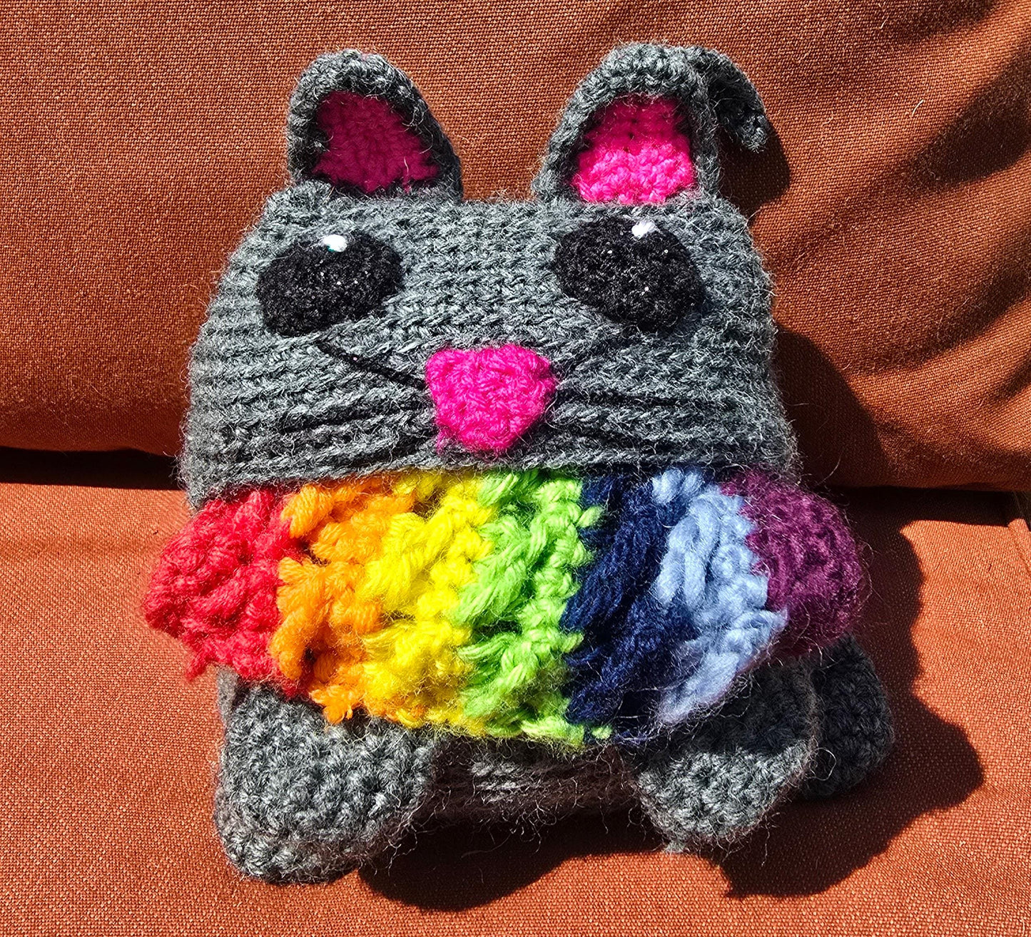 Rainbow Barf Cat Scarf (Made to order)