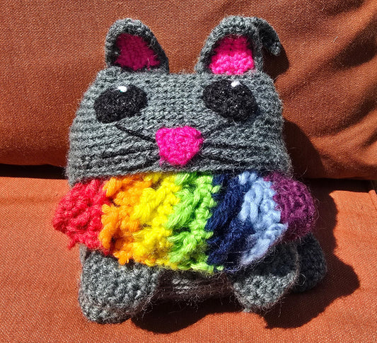 Rainbow Barf Cat Scarf (Made to order)